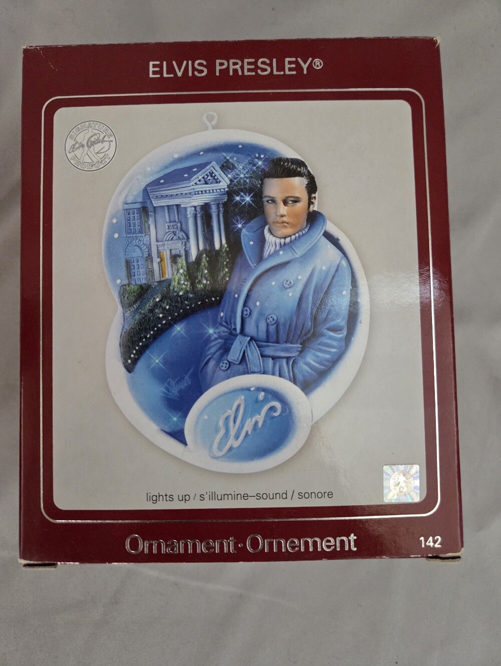 Elvis Presley Blue Holiday Ornament - Elvis Branded Collectible